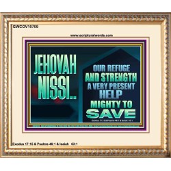 JEHOVAH NISSI A VERY PRESENT HELP  Sanctuary Wall Portrait  GWCOV10709  "23x18"