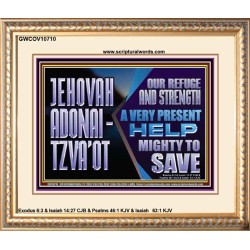 JEHOVAH ADONAI  TZVAOT OUR REFUGE AND STRENGTH  Ultimate Inspirational Wall Art Portrait  GWCOV10710  "23x18"