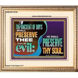 THE ANCIENT OF DAYS SHALL PRESERVE THEE FROM ALL EVIL  Scriptures Wall Art  GWCOV10729  "23x18"