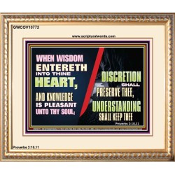 KNOWLEDGE IS PLEASANT UNTO THY SOUL UNDERSTANDING SHALL KEEP THEE  Bible Verse Portrait  GWCOV10772  "23x18"