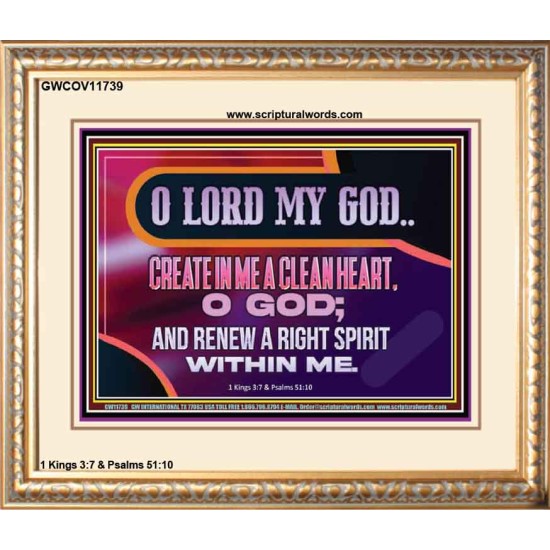 CREATE IN ME A CLEAN HEART O GOD  Bible Verses Portrait  GWCOV11739  