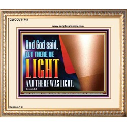 AND GOD SAID LET THERE BE LIGHT AND THERE WAS LIGHT  Biblical Art Glass Portrait  GWCOV11744  