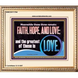 THESE THREE REMAIN FAITH HOPE AND LOVE BUT THE GREATEST IS LOVE  Ultimate Power Portrait  GWCOV11764  "23x18"