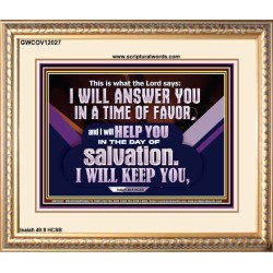 THIS IS WHAT THE LORD SAYS I WILL ANSWER YOU IN A TIME OF FAVOR  Unique Scriptural Picture  GWCOV12027  "23x18"