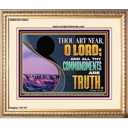 ALL THY COMMANDMENTS ARE TRUTH  Scripture Art Portrait  GWCOV12051  