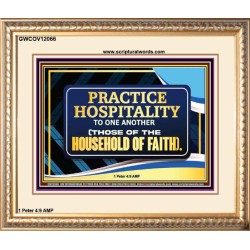 PRACTICE HOSPITALITY TO ONE ANOTHER  Religious Art Picture  GWCOV12066  "23x18"
