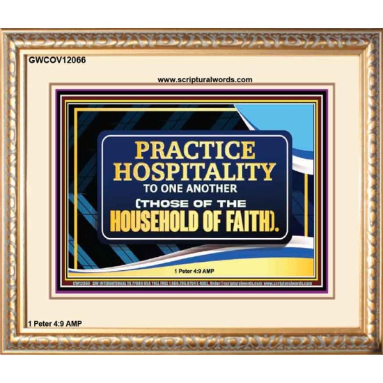PRACTICE HOSPITALITY TO ONE ANOTHER  Religious Art Picture  GWCOV12066  
