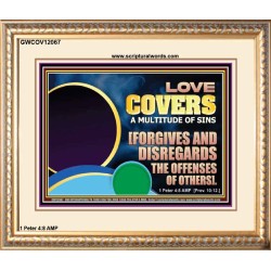 FORGIVES AND DISREGARDS THE OFFENSES OF OTHERS  Religious Wall Art Portrait  GWCOV12067  "23x18"