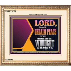 THE LORD WILL ORDAIN PEACE FOR US  Large Wall Accents & Wall Portrait  GWCOV12113  "23x18"