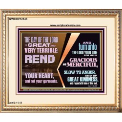REND YOUR HEART AND NOT YOUR GARMENTS AND TURN BACK TO THE LORD  Custom Inspiration Scriptural Art Portrait  GWCOV12146  "23x18"