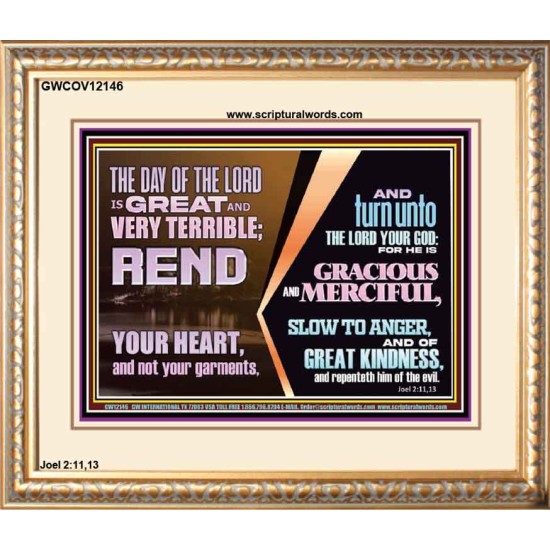 REND YOUR HEART AND NOT YOUR GARMENTS AND TURN BACK TO THE LORD  Custom Inspiration Scriptural Art Portrait  GWCOV12146  