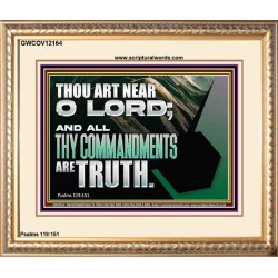 ALL THY COMMANDMENTS ARE TRUTH O LORD  Inspirational Bible Verse Portrait  GWCOV12164  