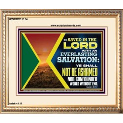 BE SAVED IN THE LORD WITH AN EVERLASTING SALVATION  Printable Bible Verse to Portrait  GWCOV12174  "23x18"