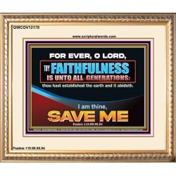 O LORD THOU HAST ESTABLISHED THE EARTH AND IT ABIDETH  Large Scriptural Wall Art  GWCOV12178  "23x18"