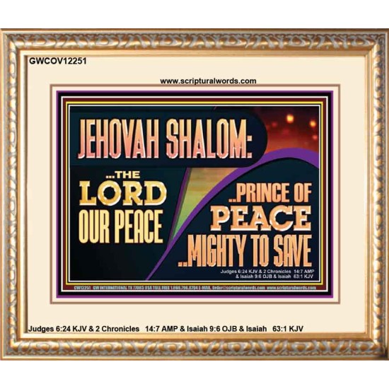 JEHOVAH SHALOM THE LORD OUR PEACE PRINCE OF PEACE  Righteous Living Christian Portrait  GWCOV12251  
