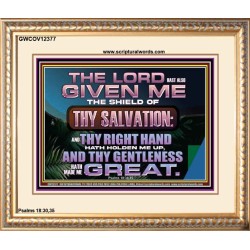 THY RIGHT HAND HATH HOLDEN ME UP  Ultimate Inspirational Wall Art Portrait  GWCOV12377  "23x18"