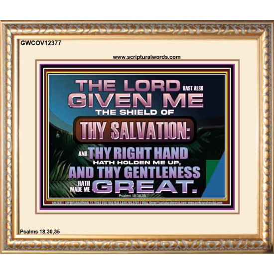 THY RIGHT HAND HATH HOLDEN ME UP  Ultimate Inspirational Wall Art Portrait  GWCOV12377  