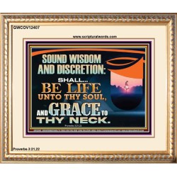 SOUND WISDOM AND DISCRETION SHALL BE LIFE UNTO THY SOUL  Children Room Wall Portrait  GWCOV12407  "23x18"