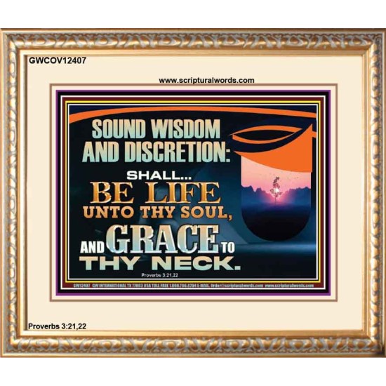 SOUND WISDOM AND DISCRETION SHALL BE LIFE UNTO THY SOUL  Children Room Wall Portrait  GWCOV12407  