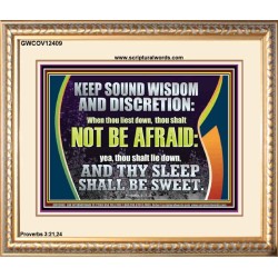 THY SLEEP SHALL BE SWEET  Ultimate Inspirational Wall Art  Portrait  GWCOV12409  "23x18"