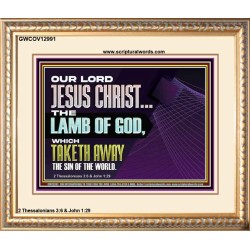 THE LAMB OF GOD WHICH TAKETH AWAY THE SIN OF THE WORLD  Children Room Wall Portrait  GWCOV12991  "23x18"
