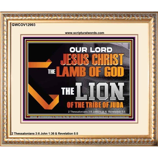 THE LION OF THE TRIBE OF JUDA CHRIST JESUS  Ultimate Inspirational Wall Art Portrait  GWCOV12993  