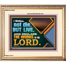 I SHALL NOT DIE BUT LIVE AND DECLARE THE WORKS OF THE LORD  Eternal Power Portrait  GWCOV13034  "23x18"