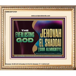EVERLASTING GOD JEHOVAH EL SHADDAI GOD ALMIGHTY   Christian Artwork Glass Portrait  GWCOV13101  "23x18"
