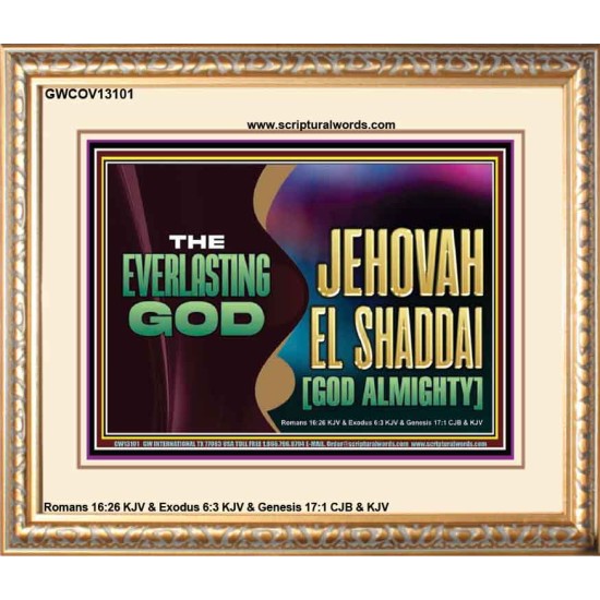 EVERLASTING GOD JEHOVAH EL SHADDAI GOD ALMIGHTY   Christian Artwork Glass Portrait  GWCOV13101  