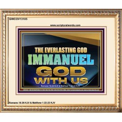 EVERLASTING GOD IMMANUEL..GOD WITH US  Contemporary Christian Wall Art Portrait  GWCOV13105  "23x18"