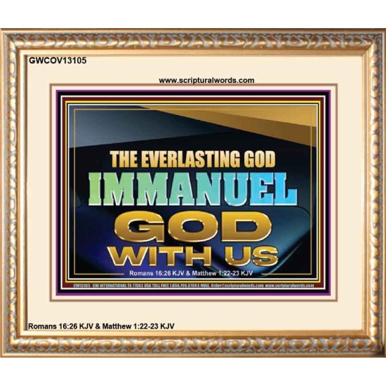 EVERLASTING GOD IMMANUEL..GOD WITH US  Contemporary Christian Wall Art Portrait  GWCOV13105  