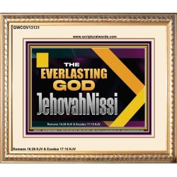 THE EVERLASTING GOD JEHOVAHNISSI  Contemporary Christian Art Portrait  GWCOV13131  "23x18"
