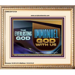 THE EVERLASTING GOD IMMANUEL..GOD WITH US  Contemporary Christian Wall Art Portrait  GWCOV13134  "23x18"