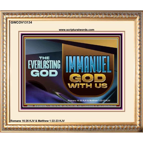 THE EVERLASTING GOD IMMANUEL..GOD WITH US  Contemporary Christian Wall Art Portrait  GWCOV13134  