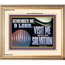 VISIT ME O LORD WITH THY SALVATION  Glass Portrait Scripture Art  GWCOV13136  "23x18"