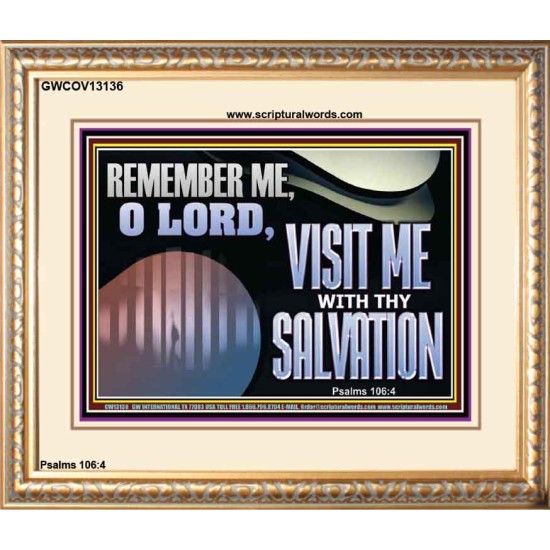 VISIT ME O LORD WITH THY SALVATION  Glass Portrait Scripture Art  GWCOV13136  