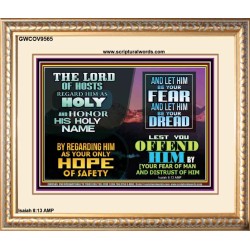 LORD OF HOSTS ONLY HOPE OF SAFETY  Unique Scriptural Portrait  GWCOV9565  "23x18"