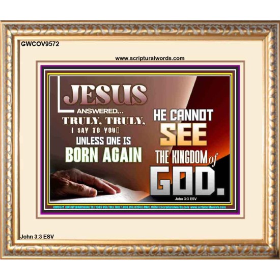 YOU MUST BE BORN AGAIN TO ENTER HEAVEN  Sanctuary Wall Portrait  GWCOV9572  