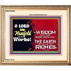 MANY ARE THY WONDERFUL WORKS O LORD  Children Room Portrait  GWCOV9580  "23x18"