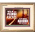WALK AND PLEASE GOD  Scripture Art Portrait  GWCOV9594  "23x18"