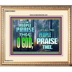 LET THE PEOPLE PRAISE THEE O GOD  Kitchen Wall Décor  GWCOV9603  "23x18"