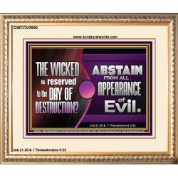 THE WICKED RESERVED FOR DAY OF DESTRUCTION  Portrait Scripture Décor  GWCOV9899  "23x18"