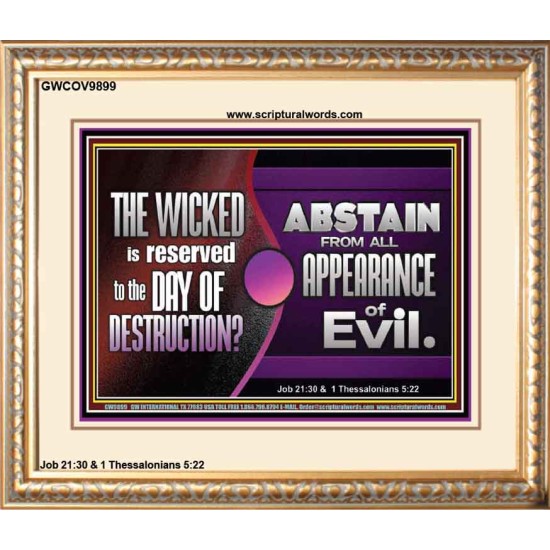 THE WICKED RESERVED FOR DAY OF DESTRUCTION  Portrait Scripture Décor  GWCOV9899  