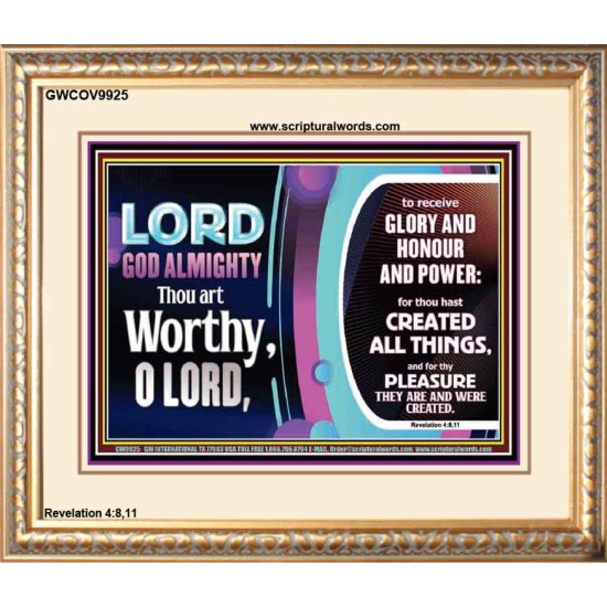 LORD GOD ALMIGHTY HOSANNA IN THE HIGHEST  Contemporary Christian Wall Art Portrait  GWCOV9925  