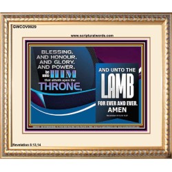 THE ONE SEATED ON THE THRONE  Contemporary Christian Wall Art Portrait  GWCOV9929  "23x18"
