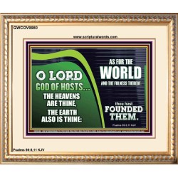 O LORD GOD OF HOSTS THE HEAVEN IS THINE  Christian Art Portrait  GWCOV9980  "23x18"