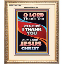 THANK YOU OUR LORD JESUS CHRIST  Sanctuary Wall Portrait  GWCOV10016  "18X23"