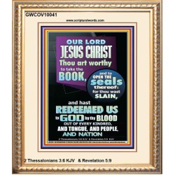YOU ARE WORTHY TO OPEN THE SEAL OUR LORD JESUS CHRIST   Wall Art Portrait  GWCOV10041  "18X23"