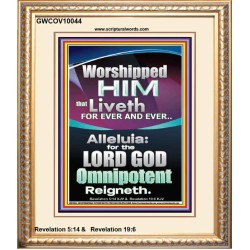 WORSHIPPED HIM THAT LIVETH FOREVER   Contemporary Wall Portrait  GWCOV10044  "18X23"