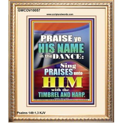 PRAISE HIM IN DANCE, TIMBREL AND HARP  Modern Art Picture  GWCOV10057  "18X23"